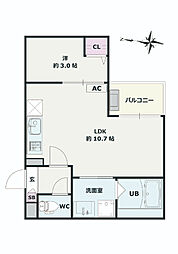 Ｊａｃｋ　ｓｈｉｎｋａｉIII 1階1LDKの間取り