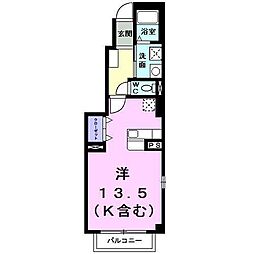 Villa原松 ワンルームの間取図画像
