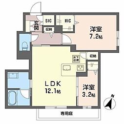 SKYASAKURA2 2LDKの間取図画像