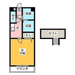 ピュアレジデンス 1Kの間取図画像