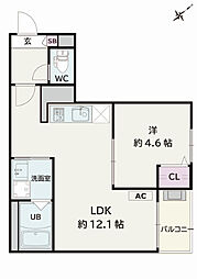 Jack yawata IV 1LDKの間取図画像