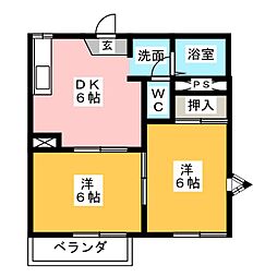 グランパルクA 2Kの間取図画像