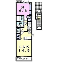 ミントベリー 1LDKの間取図画像