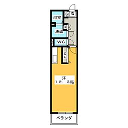キャッスル常滑 ワンルームの間取図画像