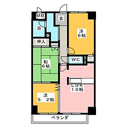 メーティス 3LDKの間取図画像