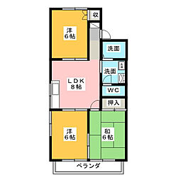 翠麗 3LDKの間取図画像