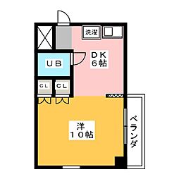ロータリーヒーロー 1DKの間取図画像