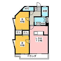 K.WEST 2LDKの間取図画像