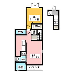 ラッフィナート 1LDKの間取図画像