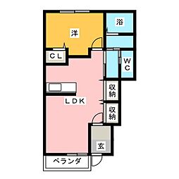 ドゥーメゾンN2 1LDKの間取図画像