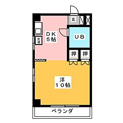 ロータリーヒーロー 1DKの間取図画像