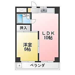 ハイツ石川 1LDKの間取図画像