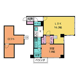 Ｌｉｎｄａ 11階1LDKの間取り