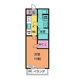 ディ・ローゼ五軒屋 1階1SKの間取り