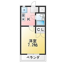 ハイツストニーヒル 1Kの間取図画像