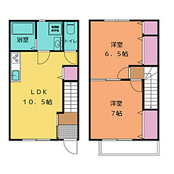 MAISONETTE LAND 栄B 1階2LDKの間取り