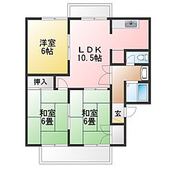 メゾン都 3LDKの間取図画像