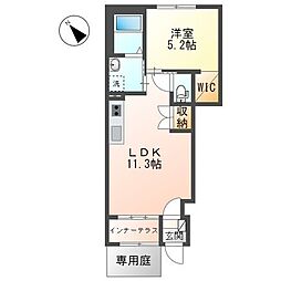 レジデンス乙ヶ渕 1LDKの間取図画像