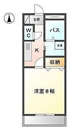 ファロ21 1Kの間取図画像