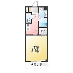 プレシャスコートマルセン 1Kの間取図画像