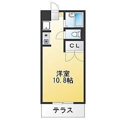オーラム ワンルームの間取図画像