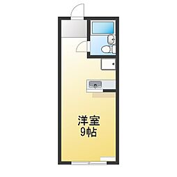 ラミエールユタカ ワンルームの間取図画像