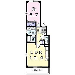 アーバンライフいずみ2 1LDKの間取図画像