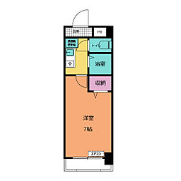 パレスＴ2−Ｓ 3階1Kの間取り