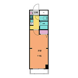パブリックサイド71 1Kの間取図画像