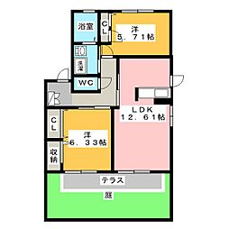 アマ・デトワール 2LDKの間取図画像