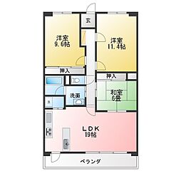 スペクトル尾張瀬戸 3LDKの間取図画像