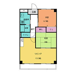 パストラルグリーン 2LDKの間取図画像