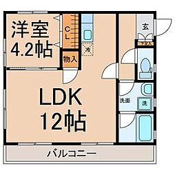 菜の花3 1LDKの間取図画像