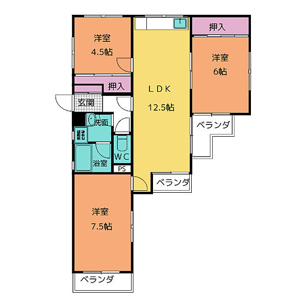 同じ建物の物件間取り写真 - ID:223029471590