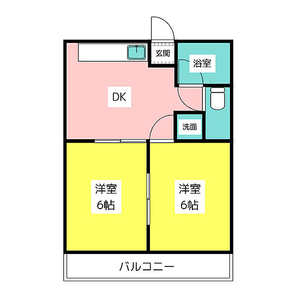 愛知県みよし市東陣取山(賃貸アパート2DK・1階・37.63㎡)の写真 その2