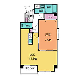 Ｃｅｒｅｓ平針 2階1LDKの間取り
