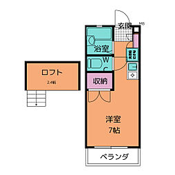 ヴェルデ ワンルームの間取図画像