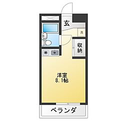 ハイツ三好ヶ丘 ワンルームの間取図画像
