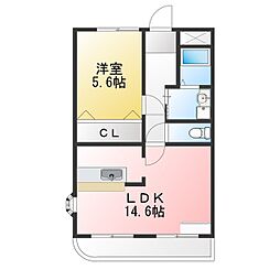 プティエシャトー 1LDKの間取図画像
