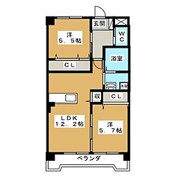 Premiere2 2LDKの間取図画像