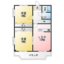 TFコンフォート 2LDKの間取図画像
