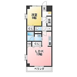 AmiKano2 1LDKの間取図画像