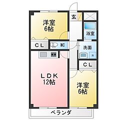 M&Iアムール 2LDKの間取図画像