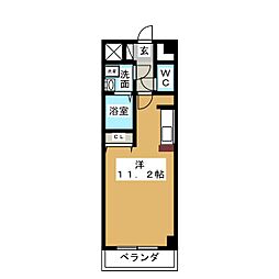 CASAraffinedeux ワンルームの間取図画像