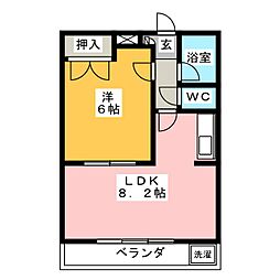 ダイナミック2 1LDKの間取図画像