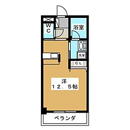 Ｋａｎｉｈｏｕｓｅ（カニハウス） 2階ワンルームの間取り