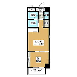 ラ・ルーチェ 4階1LDKの間取り