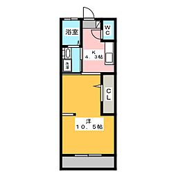 メゾンNEO 1Kの間取図画像