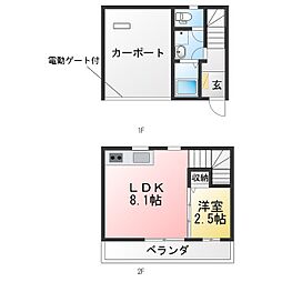 ピアーチェA 1LDKの間取図画像