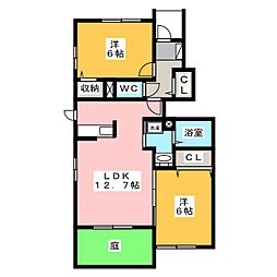 ツールマレー1 2LDKの間取図画像